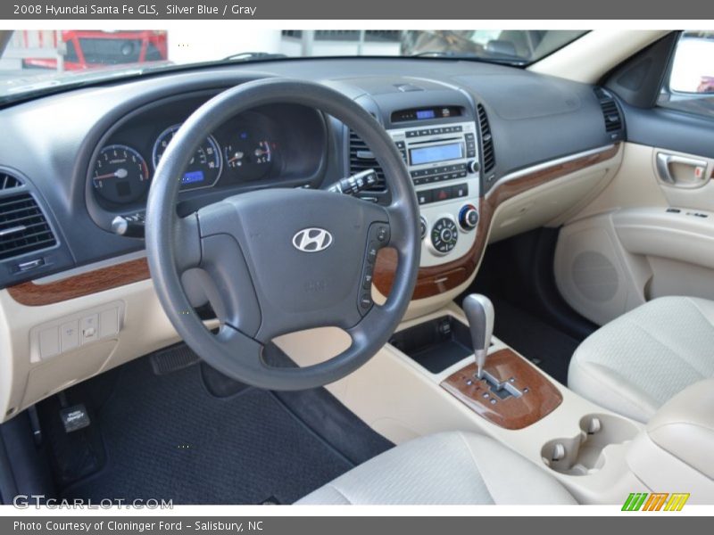 Silver Blue / Gray 2008 Hyundai Santa Fe GLS