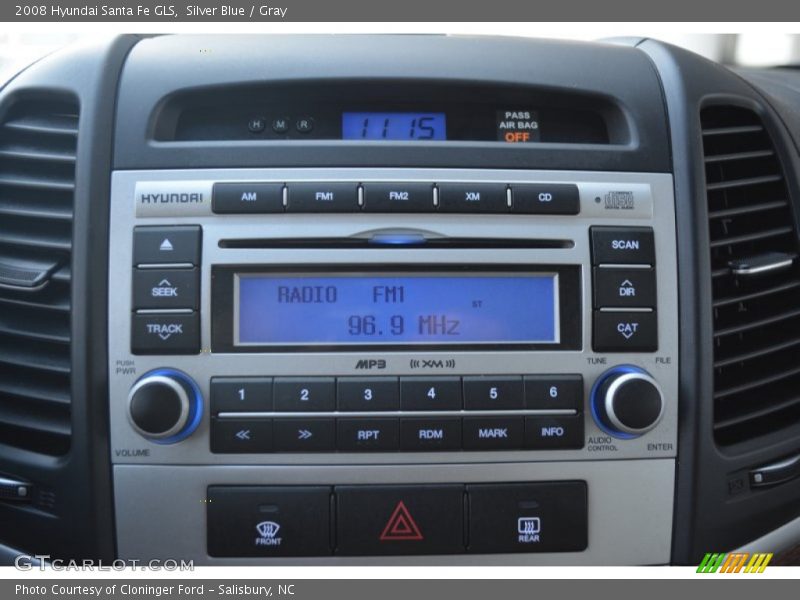 Silver Blue / Gray 2008 Hyundai Santa Fe GLS