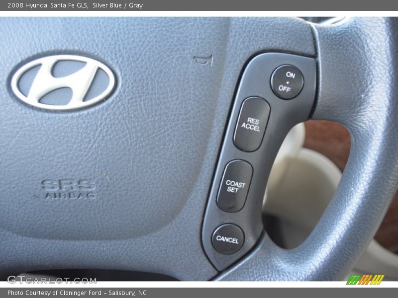 Silver Blue / Gray 2008 Hyundai Santa Fe GLS