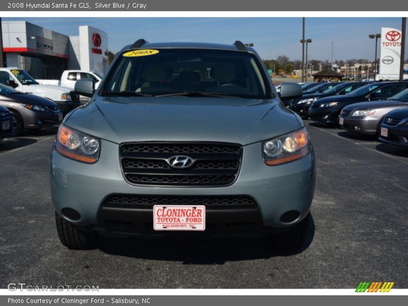 Silver Blue / Gray 2008 Hyundai Santa Fe GLS