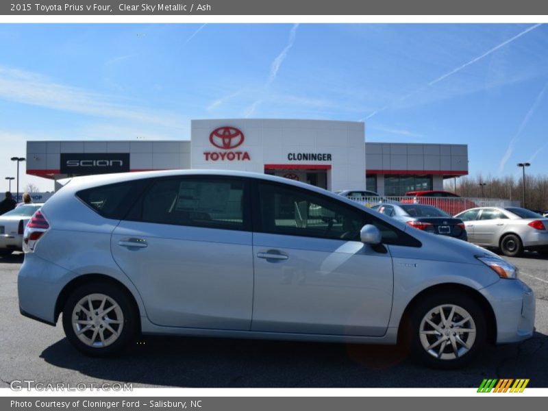Clear Sky Metallic / Ash 2015 Toyota Prius v Four
