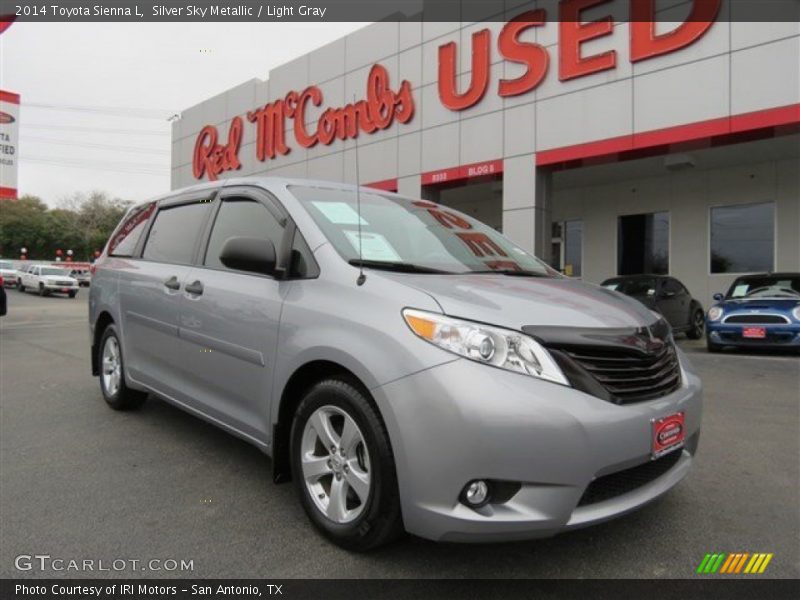 Silver Sky Metallic / Light Gray 2014 Toyota Sienna L