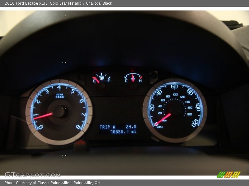 Gold Leaf Metallic / Charcoal Black 2010 Ford Escape XLT