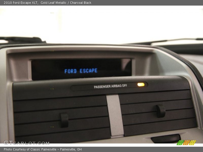 Gold Leaf Metallic / Charcoal Black 2010 Ford Escape XLT
