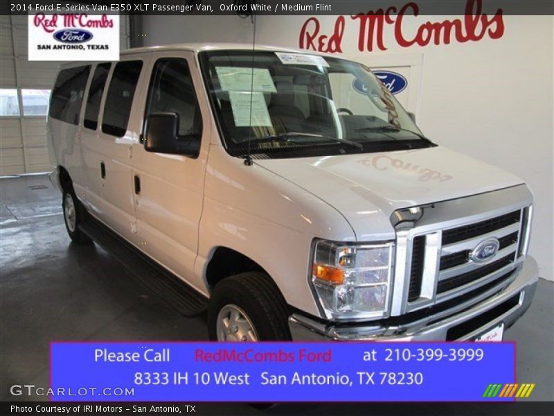 Oxford White / Medium Flint 2014 Ford E-Series Van E350 XLT Passenger Van