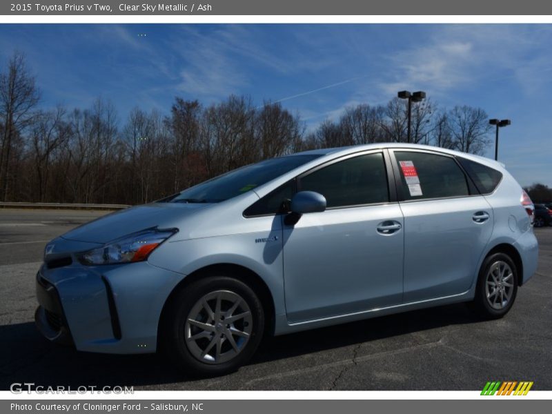 Clear Sky Metallic / Ash 2015 Toyota Prius v Two