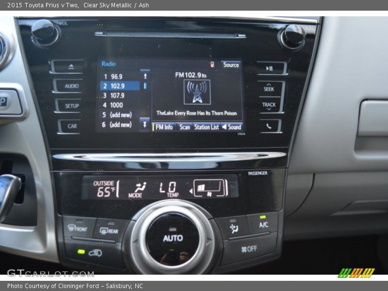 Clear Sky Metallic / Ash 2015 Toyota Prius v Two