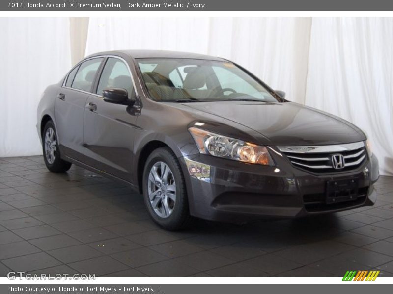 Dark Amber Metallic / Ivory 2012 Honda Accord LX Premium Sedan