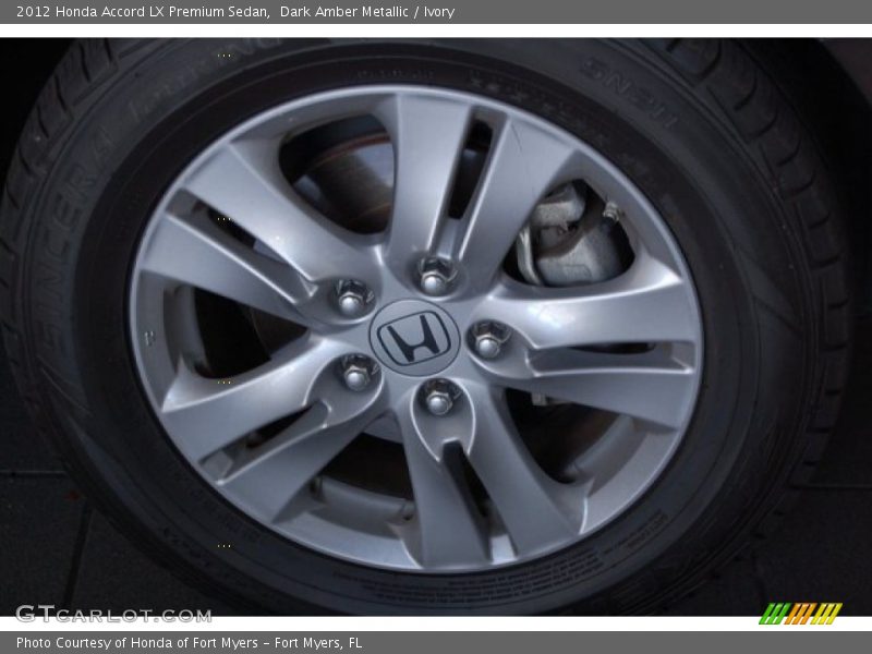 Dark Amber Metallic / Ivory 2012 Honda Accord LX Premium Sedan
