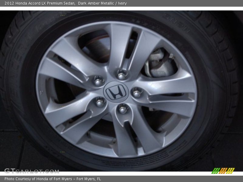 Dark Amber Metallic / Ivory 2012 Honda Accord LX Premium Sedan