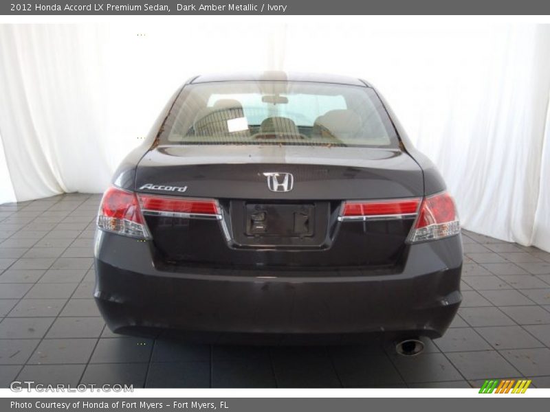 Dark Amber Metallic / Ivory 2012 Honda Accord LX Premium Sedan