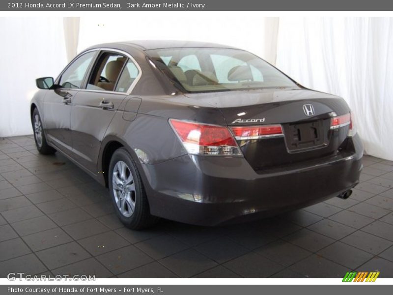 Dark Amber Metallic / Ivory 2012 Honda Accord LX Premium Sedan