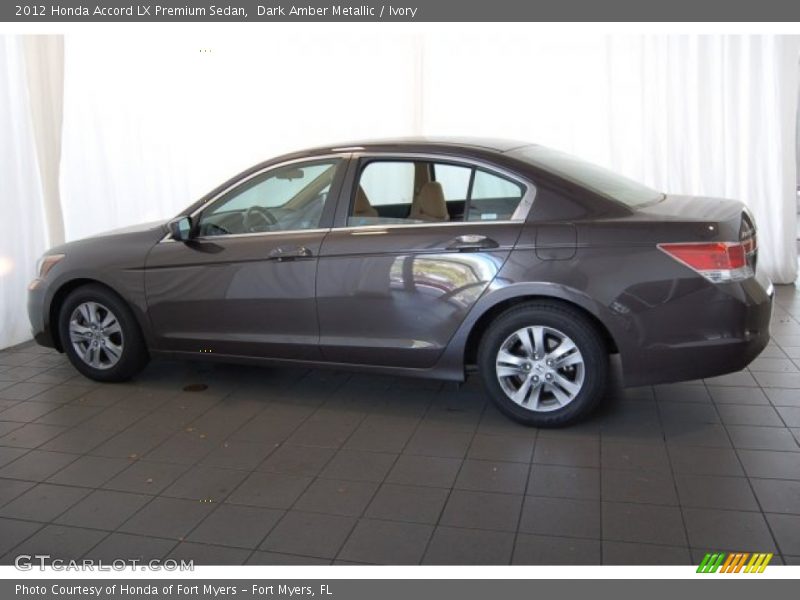 Dark Amber Metallic / Ivory 2012 Honda Accord LX Premium Sedan