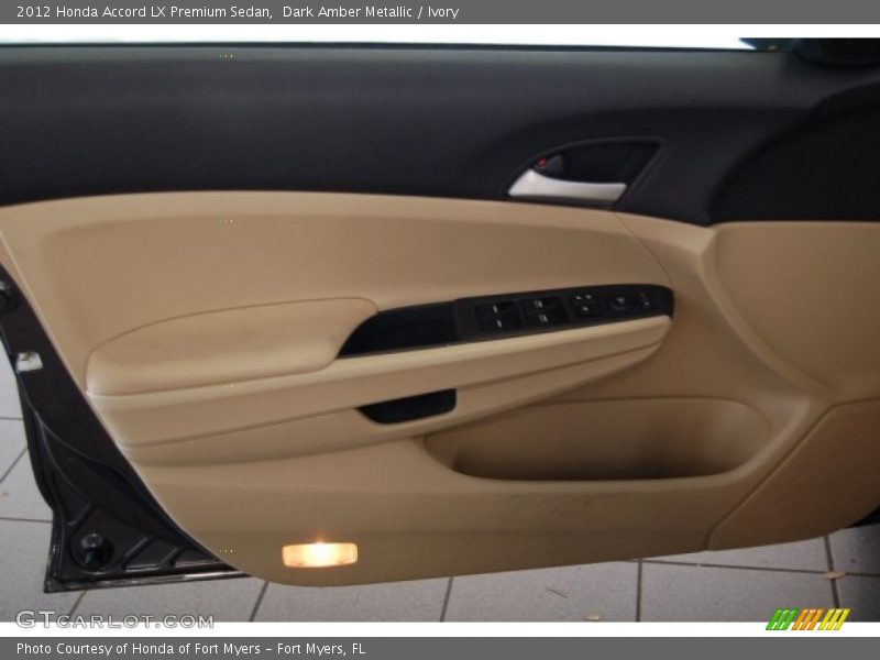 Dark Amber Metallic / Ivory 2012 Honda Accord LX Premium Sedan