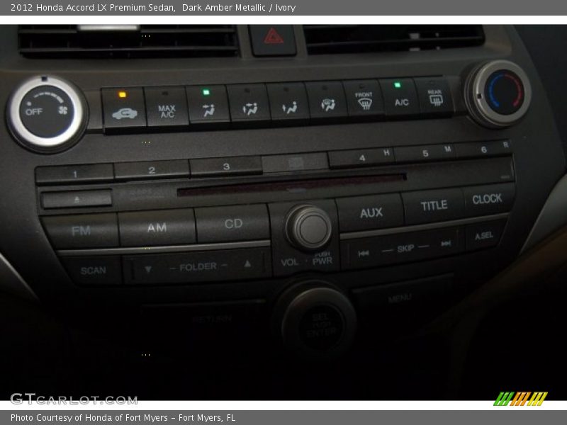 Dark Amber Metallic / Ivory 2012 Honda Accord LX Premium Sedan