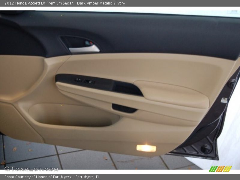 Dark Amber Metallic / Ivory 2012 Honda Accord LX Premium Sedan