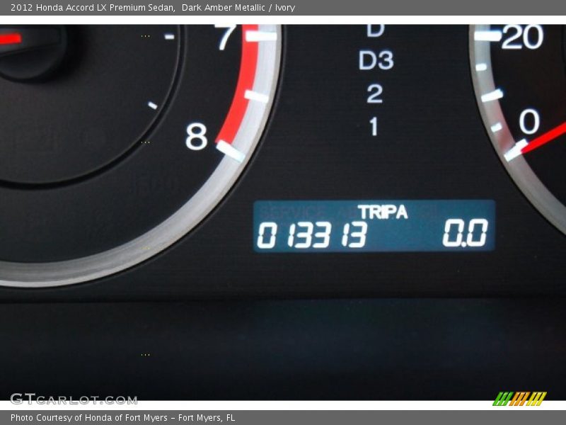 Dark Amber Metallic / Ivory 2012 Honda Accord LX Premium Sedan