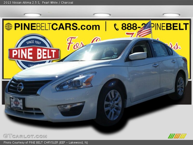 Pearl White / Charcoal 2013 Nissan Altima 2.5 S