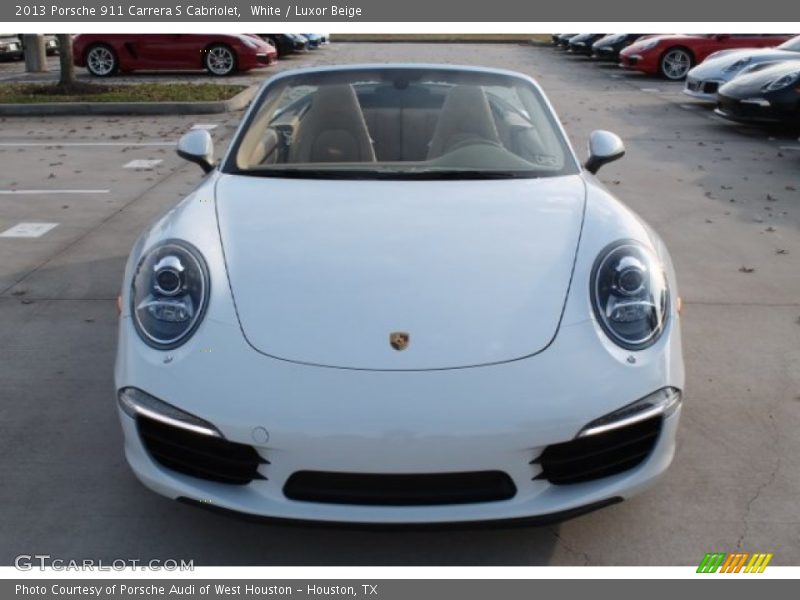 White / Luxor Beige 2013 Porsche 911 Carrera S Cabriolet