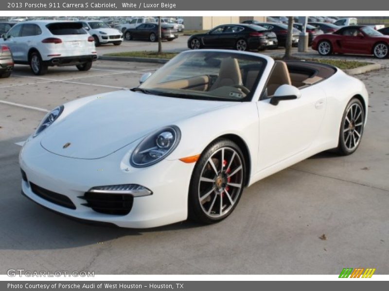 White / Luxor Beige 2013 Porsche 911 Carrera S Cabriolet