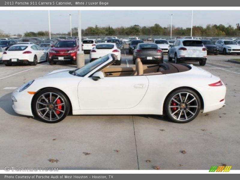 White / Luxor Beige 2013 Porsche 911 Carrera S Cabriolet