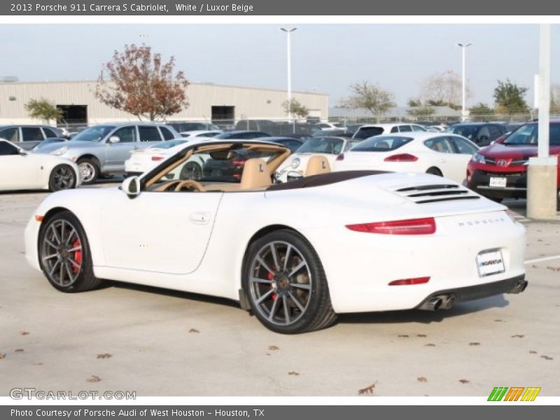 White / Luxor Beige 2013 Porsche 911 Carrera S Cabriolet