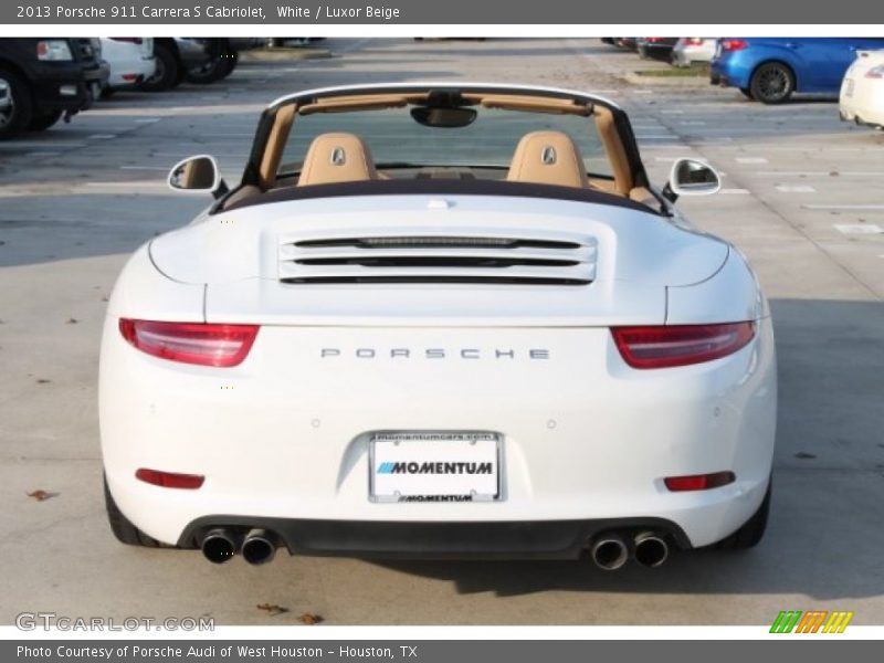 White / Luxor Beige 2013 Porsche 911 Carrera S Cabriolet
