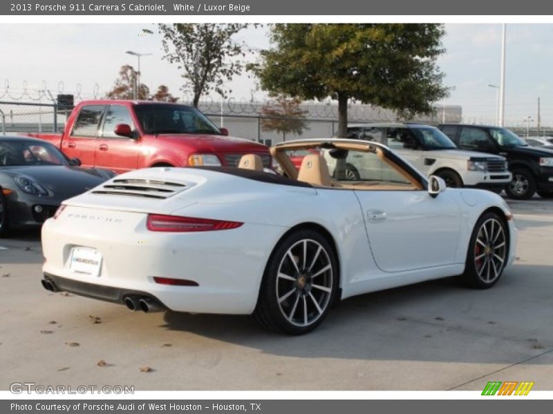 White / Luxor Beige 2013 Porsche 911 Carrera S Cabriolet
