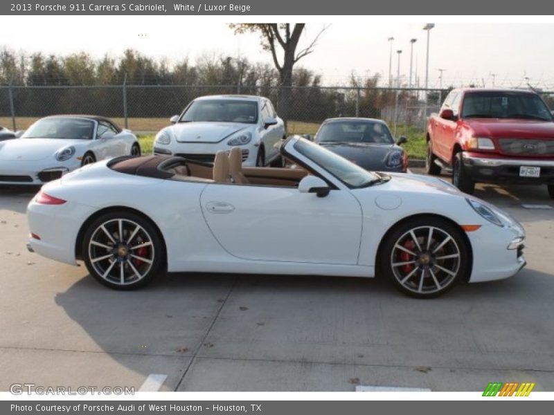 White / Luxor Beige 2013 Porsche 911 Carrera S Cabriolet