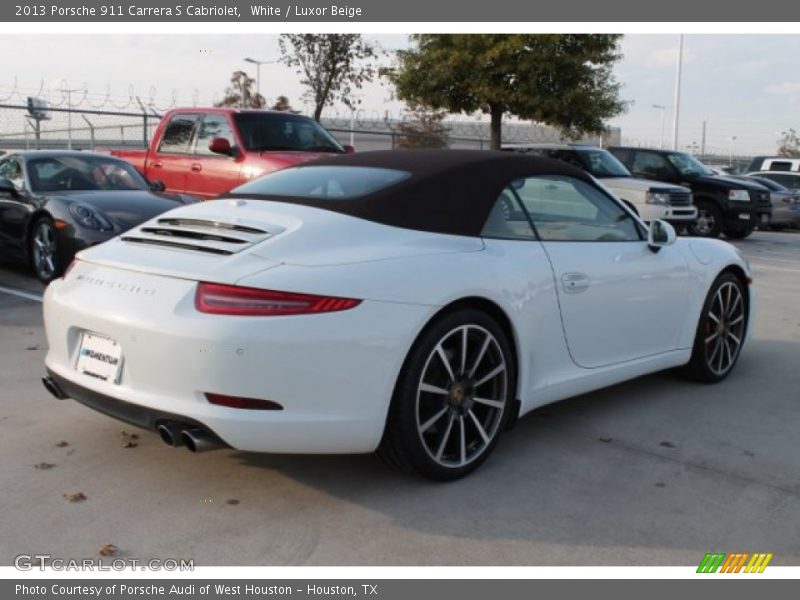 White / Luxor Beige 2013 Porsche 911 Carrera S Cabriolet