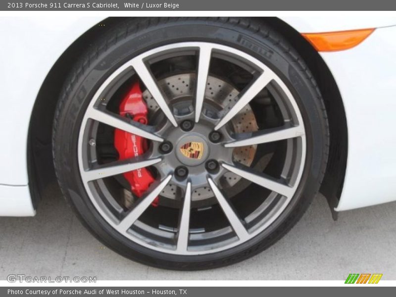 White / Luxor Beige 2013 Porsche 911 Carrera S Cabriolet