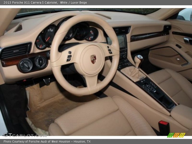 White / Luxor Beige 2013 Porsche 911 Carrera S Cabriolet