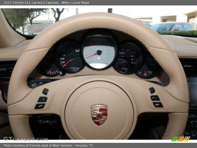 White / Luxor Beige 2013 Porsche 911 Carrera S Cabriolet