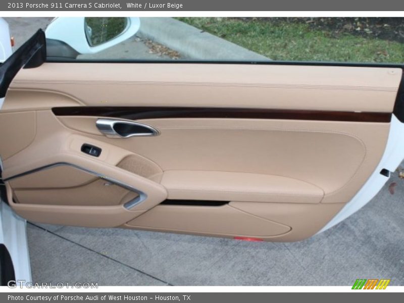 White / Luxor Beige 2013 Porsche 911 Carrera S Cabriolet