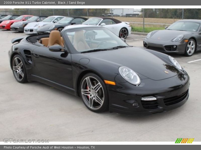 Black / Sand Beige 2009 Porsche 911 Turbo Cabriolet