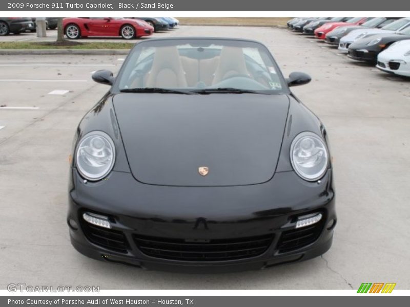 Black / Sand Beige 2009 Porsche 911 Turbo Cabriolet