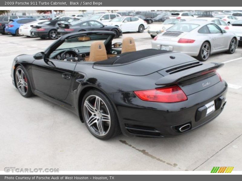 Black / Sand Beige 2009 Porsche 911 Turbo Cabriolet