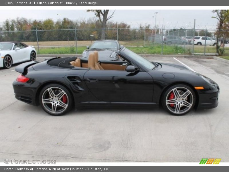 Black / Sand Beige 2009 Porsche 911 Turbo Cabriolet