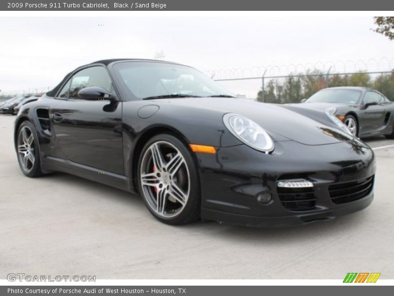Black / Sand Beige 2009 Porsche 911 Turbo Cabriolet