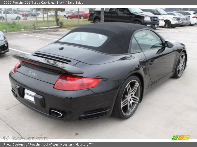 Black / Sand Beige 2009 Porsche 911 Turbo Cabriolet