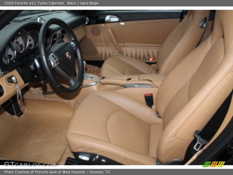 Black / Sand Beige 2009 Porsche 911 Turbo Cabriolet