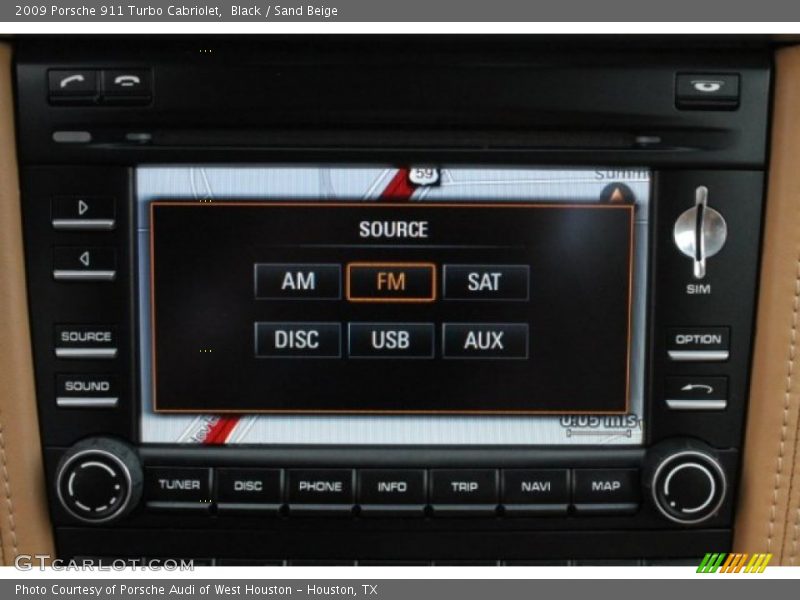 Black / Sand Beige 2009 Porsche 911 Turbo Cabriolet