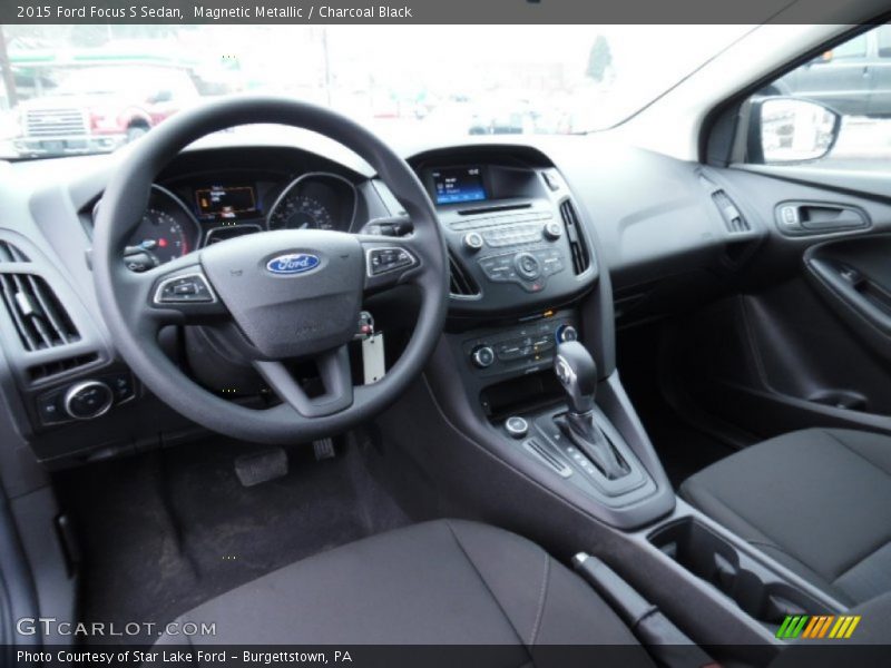 Magnetic Metallic / Charcoal Black 2015 Ford Focus S Sedan