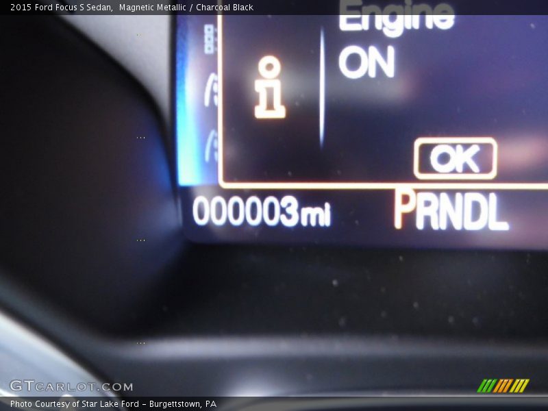 Magnetic Metallic / Charcoal Black 2015 Ford Focus S Sedan