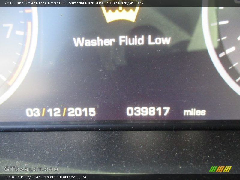 Santorini Black Metallic / Jet Black/Jet Black 2011 Land Rover Range Rover HSE