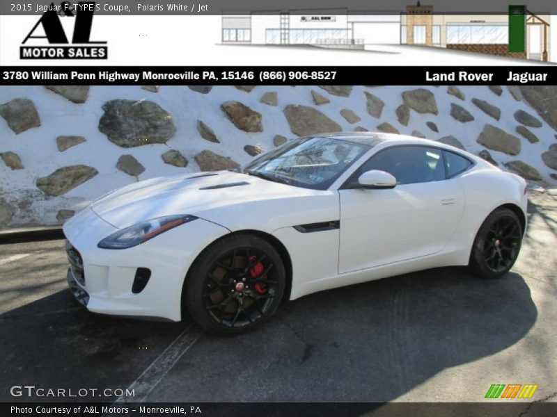 Polaris White / Jet 2015 Jaguar F-TYPE S Coupe