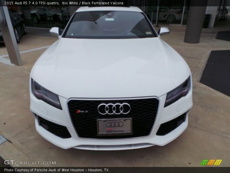 Ibis White / Black Perforated Valcona 2015 Audi RS 7 4.0 TFSI quattro