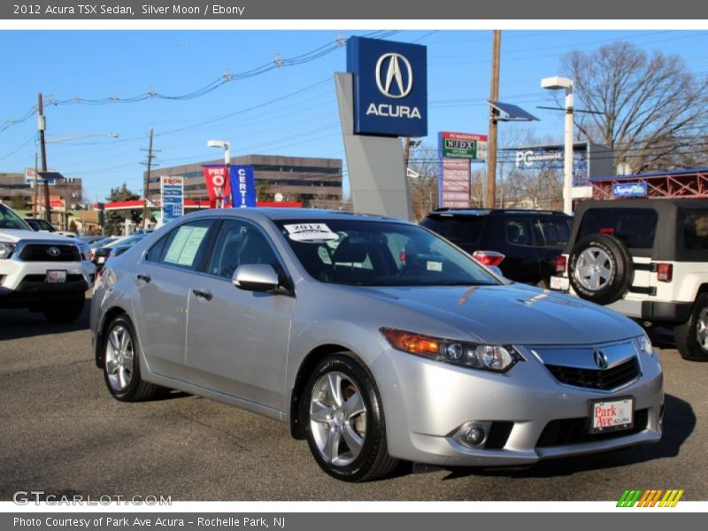Silver Moon / Ebony 2012 Acura TSX Sedan