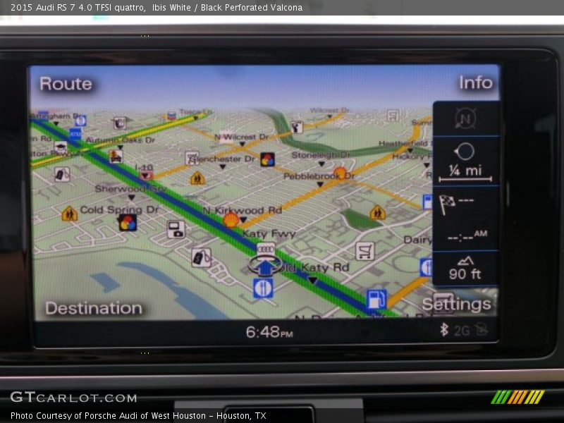 Navigation of 2015 RS 7 4.0 TFSI quattro