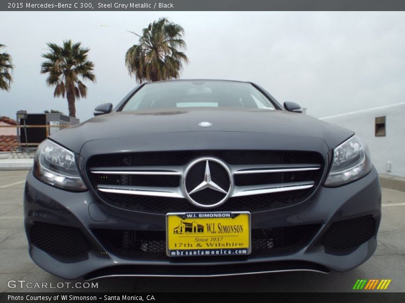 Steel Grey Metallic / Black 2015 Mercedes-Benz C 300